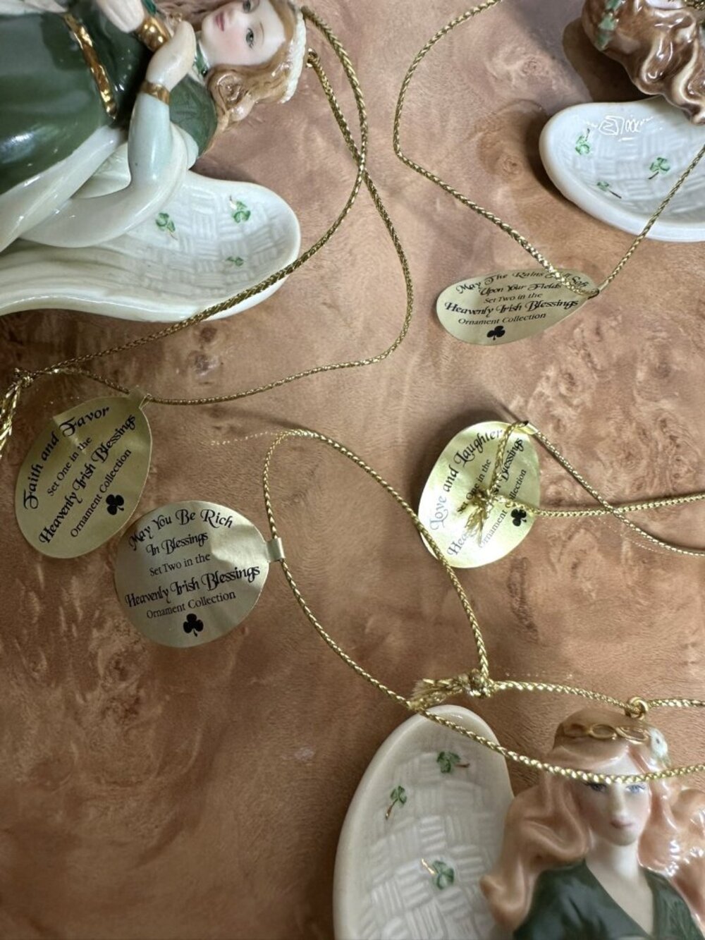 The Bradford Editions Heavenly Irish Blessings Angel Ornament Collection Set - Picture 6 of 7